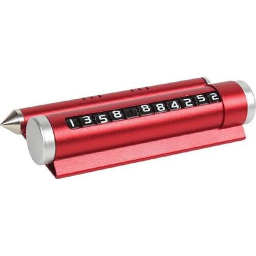 Multifunctional Temporary Mobile Parking Phone Number Plate Escape Hammer