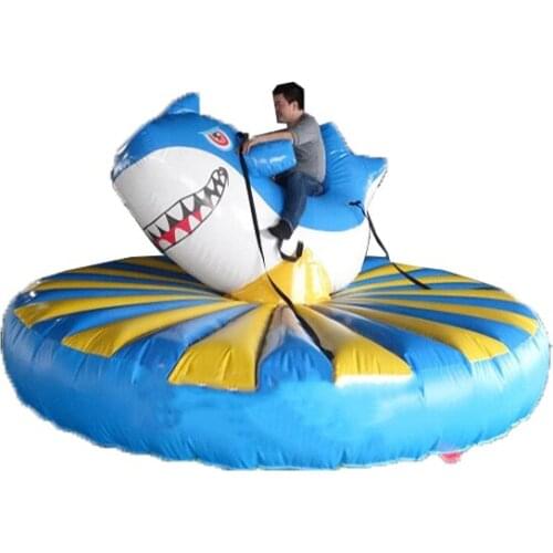 Inflatable New Game PVC Inflatable sShark Toy with Trampoline for Kids