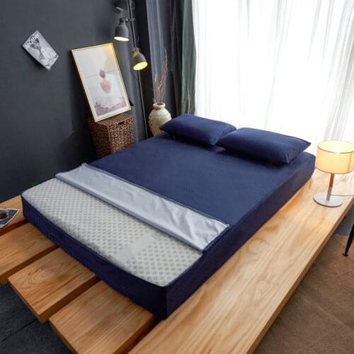 New Solid Color Six-sided Fully Enclosed Protective Mattress Cover Waterproof Fitted Sheet Bed Cover Mattress Protector Topper