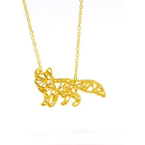 4 Colors Trendy Fox Necklace Gold Color Silver Color Fox Pendant Necklace Fox Jewellery