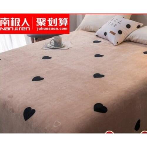 Popular Coral Fleece Bed Sheet Single-Piece Winter Single Double Velvet Thermal Crystal Milk Fiber Double-Side Velvet Blanket