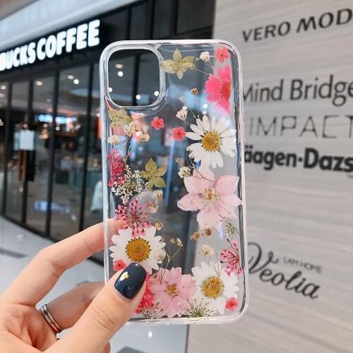 For IPhone 12 11 Pro 12Pro Mini Max 11Pro X XR XS Cute Flowers Clear Phone Case for IPhone 10 8 7 Plus 8Plus SE 2020 Funda Coque