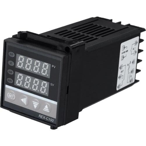 REX-C100 Professional Dual Digital Display PID Temperature Controller SSR