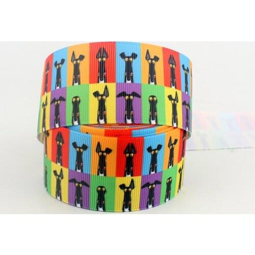 Grey hound printed16/22/25/38/75mm grosgrain ribbons 10 25 50 yards DIY bows gift wrapping wedding decoration webbing