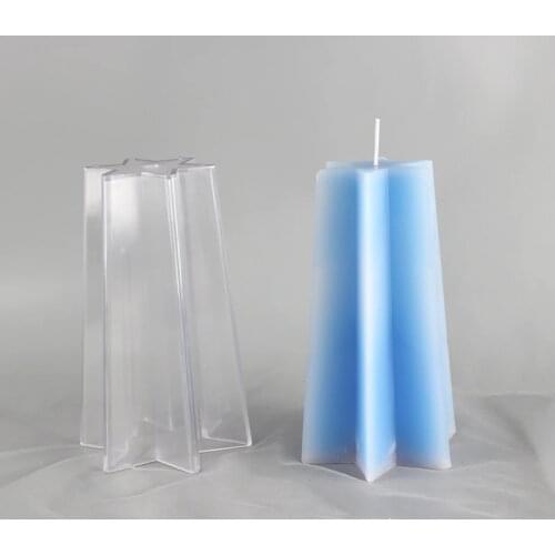 Multi size hexagon candle fondant mold star cake decoration candels tools candle moulds diy candle form