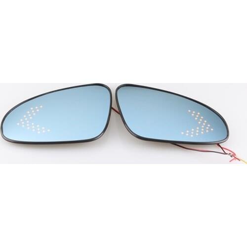 Blue Wing Mirror Glass Heated Angle Wide Glare Proof LED Turn Signal Lamp for Toyota Corolla 2014 2015 2016 2017 2018 2019