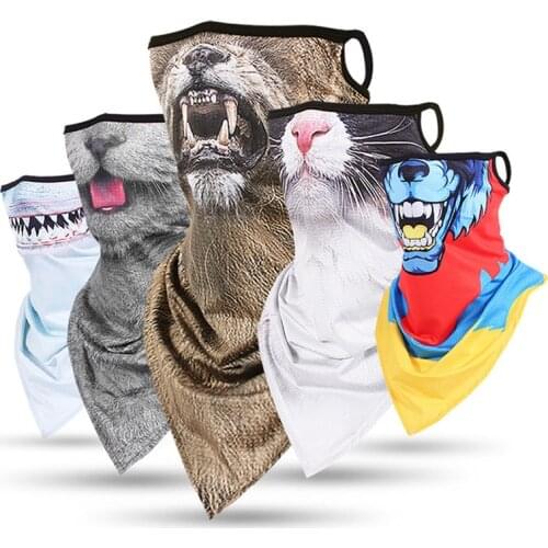 Triangle Bandana Animal Face mask Cycling Hunting Mask Fishing Mask Neck Warmer Head Face Shield Headband Men Bicycle