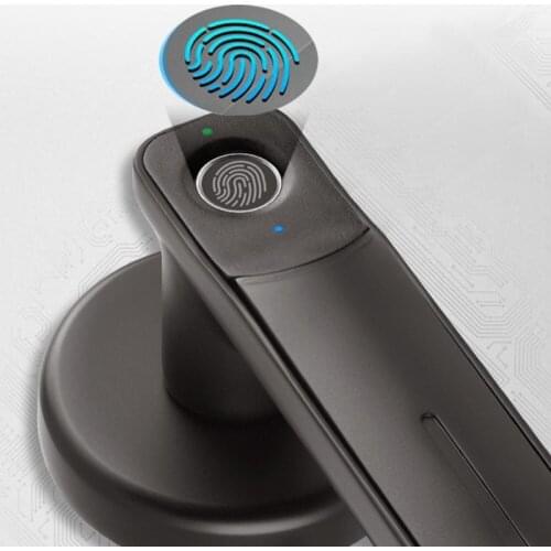 With Keys Safety Home Office Smart Biometric Zinc Alloy Fingerprint Door Lock Semiconductor QXNF