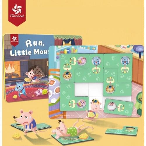 Pinwheel Mouse Run 3D Maze Board Game Magnetic Logical Thinking Portable Toy Children Educational Parent-child Interactive Toys