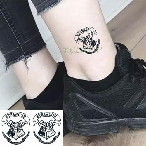 Waterproof Temporary Tattoo sticker movie Hogwarts School of Witchcraft and Wizardry fake tatto flash tatoo for men women
