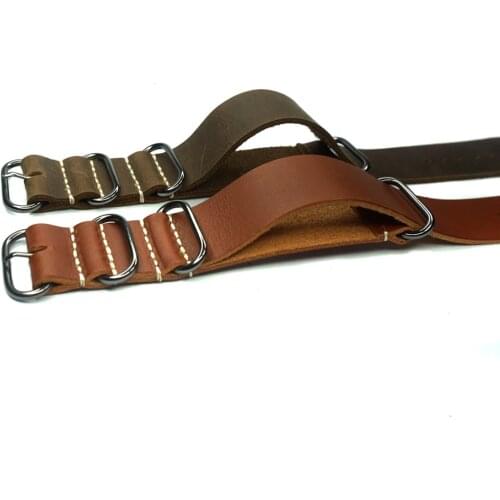 YQI Italy Genuine Leather Watch Strap 20mm 22mm Watchband Brown Watch Band For Hour for wristwatches for Man Watches