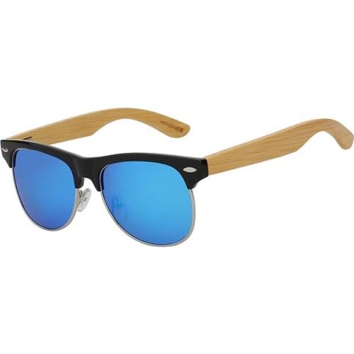 Mirror Sunglasses Wooden Sunglasses Polarized Bamboo Women Men Dropshipping