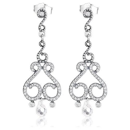 CKK 925 Sterling Silver Swirling Chandeliers Drop Earrings For Women Original Jewelry Making Anniversary Gift