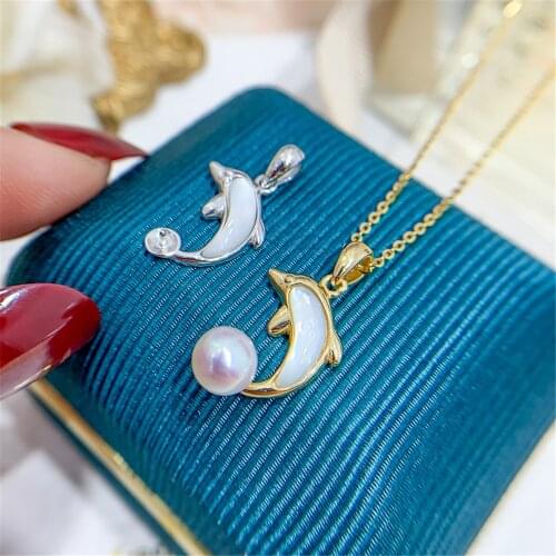 Factory Wholesale Real Solid S925 Sterling Silver Accessories DIY Jewelry Making Pearl Pendant For Women Charm Gift