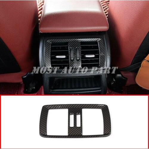 ABS Plastic Carbon Fiber Look Rear Air Outlet Vent Frame Trim For BMW X3 F25 2011-2017 X4 F26 2014-2017 1pcs Car Decoration