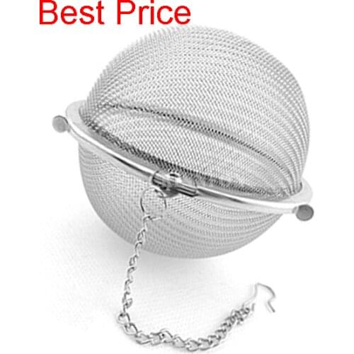 500Pcs/Lot Tea Strainer Locking Spice Mesh Stainless Steel Tone Egg Shaped Ball Diam 5cm