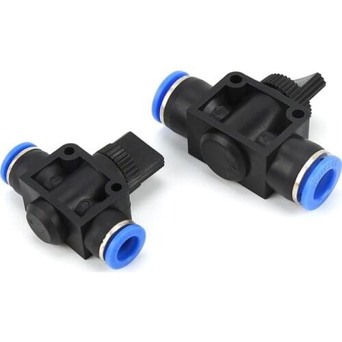 4mm 6mm 8mm 10mm 12mm Tube Air Pneumatic Hand Valve Airflow Regulator Air Speed Flow Control Valve Pipe Fitting