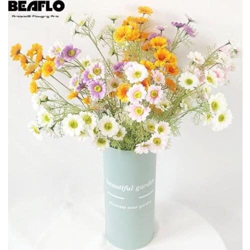 70cm Daisy Artificial Flowers Long Branch Bouquet for Home Wedding Garden Decoration DIY Bridal Silk Fake Chrysanthemum Flower