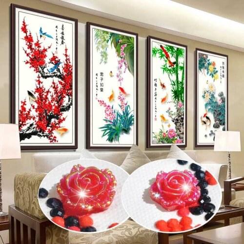 Special shaped diamond painting,diamond embroidery,Plum,orchid,bamboo,chrysanthemum,paint with diamonds,5d diamond painting new
