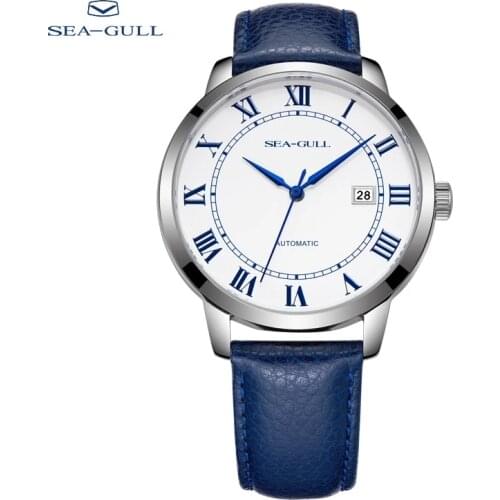 Seagull Mens Watch Automatic Mechanical Watch Luxury Sapphire Waterproof Watch Fashion Simple Business Calendar Watch Clock