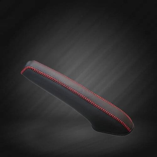 Car Hand Brake Covers Top Layer Leather Case For Honda Civic 9 Handbrake Grips Cover Auto Genuine Leather Handbrake Cover