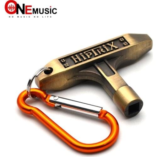 Drum Skin 5MM Tuning Key With Carabiner Black/Gold/Chrome/Bronze