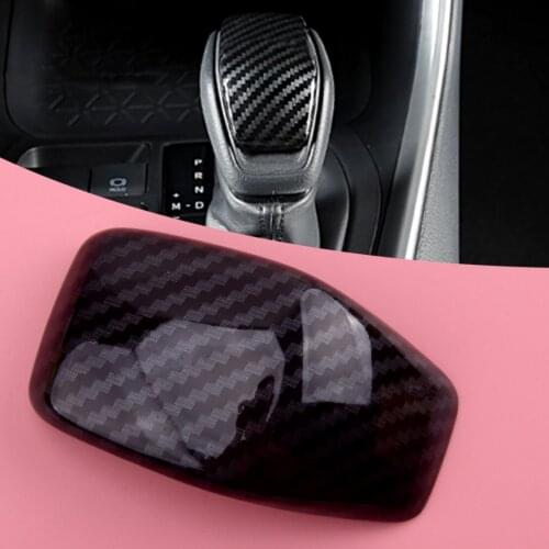CITALL Black Carbon Fiber Texture Gear Lever Shift Knob Cover Trim fit for Toyota Highlander RAV 2020 Car Styling