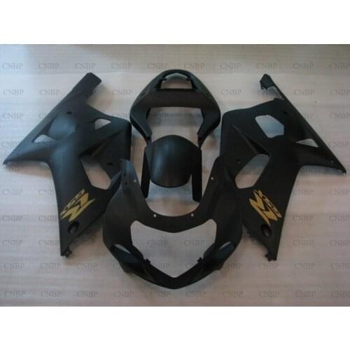 GSX R600 R750 R1000 2000 - 2003 K12 Fairings GSXR 600 750 1000 03 02 2003 Matter Black Gold Plastic Fairings