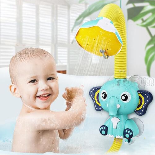 Bath Toys Baby Water Game Elephant Model Faucet Shower Electric Water Spray Toy For Kids Swimming Bathroom Baby Toys