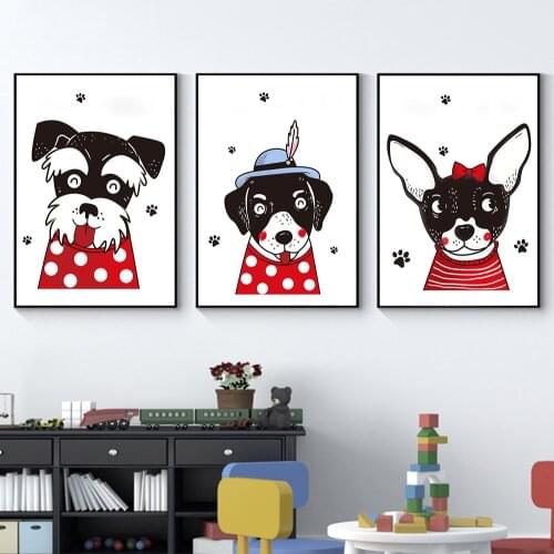 Dog Bubble Animal Pictures French Bulldog Watercolor Posters Canvas Painting Art Prints Nursery Kids Wall Decor Shower Gifts