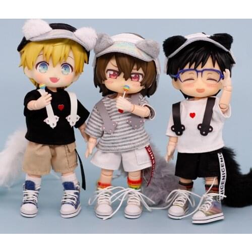 Ob11molly summer cat baby coat hat set baby clothes 1/12 BJD GSC prime body P9 doll clothes suit doll accessories