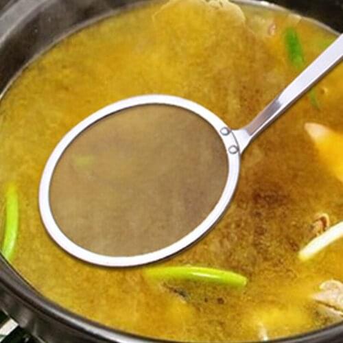 Oil filter spoon oil tray 304 high quality stainless steel ultrafine filter oil leakage filter oil net oil scoop hot pot soup ki