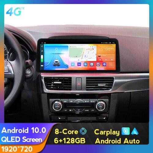 NaviFly For Mazda CX-5 2014-2016 Android 10 Car Radio Connected Systems Videos Readers 12.3 Inch QLED 1920*720 Screen 6GB 128GB