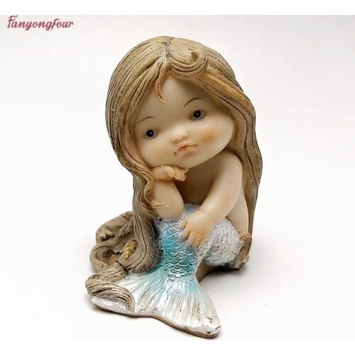 New Mermaid Fondant Cake Silicone Mould Handmade Soap Candle Silicone Mold Baking Tools