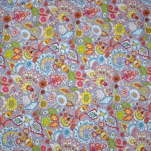 New 150CM Width Vintage Floral Printed 100% Cotton Fabric Meter telas patchwork