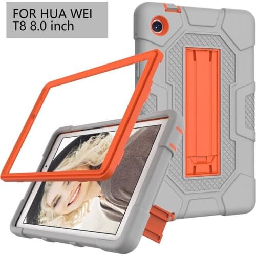 Shockproof PC Case For Huawei MatePad T8 Kobe2-L09 Kobe2-L03 Heavy Duty Armor Case Stand Tablet Cover For Huawei T8 Case For Kid