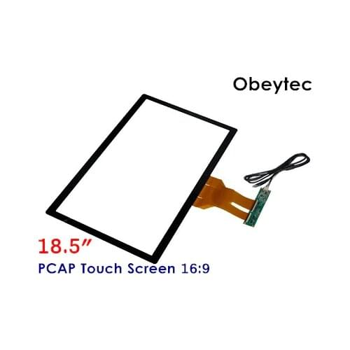 Obeytec 18.5" Wide Screen PCAP Touch Panel, USB Controller, 16:9, Support windows, Android, Linux, 10 Touches