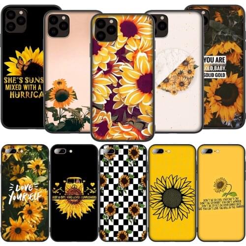 Lavaza K132 Sunflower Silicone Soft Case for iPhone 12 Mini 11 Pro XS Max XR X 8 7 6 6S Plus 5 5S SE 2020