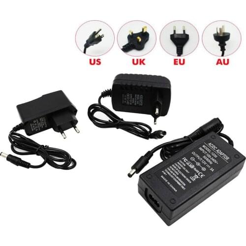LED Power Supply Adapter DC12V AC100-240V Lighting Transformers 1A / 2A / 3A / 5A / 6A / 8A / 10A for LED Strip driver plug