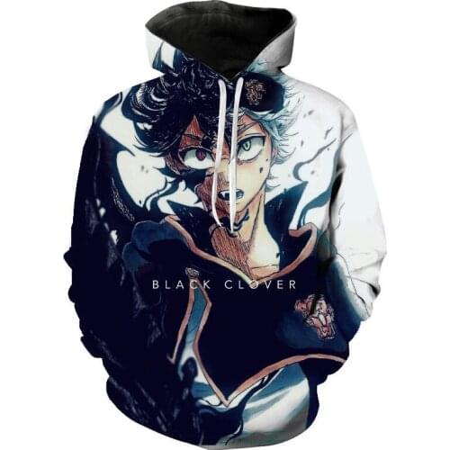 Black Clover Hoodies Anime 3D Print Streetwear Men Women Casual Fashion Hoodie Pullover Hip Hop Sweatshirt Cosplay Clothing Male