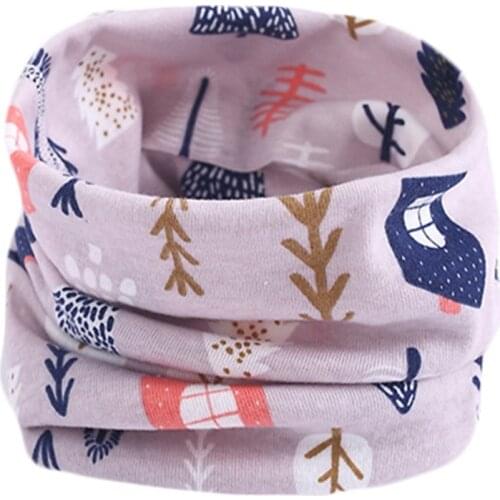 2020 Spring Autumn Children Cartoon Scarf Winter Baby Cotton Warm Scarf Boy Girl O Ring Scarf Kids Neck Collar Child Neckerchief