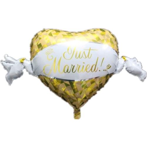 36 Inch New Large Gold Love With White Dove Wings Aluminum Foil Balloon Confession Wedding Theme Party Venue Decoration