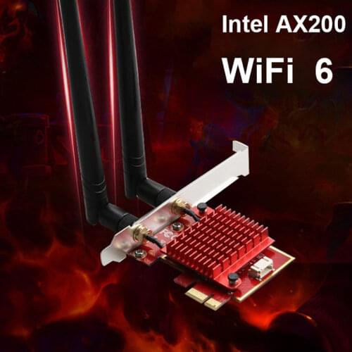 WIFI6 Game PCI-E Wireless Gigabit Network Card 3000Mbps AX200 USB5.0 dual band 2.4g/5g 10/100/1000Mbps Network wifi Adapter LAN