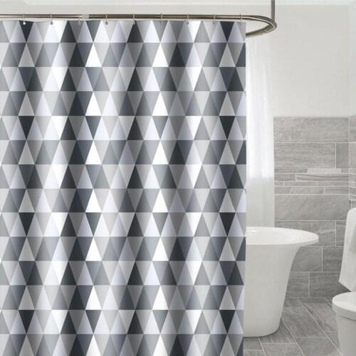 34Curtains for Bathroom Waterproof Polyester Fabric Moldproof Bath Curtain with Hook Four Size Shower Curtain for Bathroom