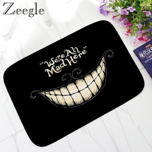 Zeegle Funny Doormat Kitchen Anti-slip Mats Flannel Home Decoration Non-slip Floor Mat Hallway Rug Outdoor Front Door Rugs