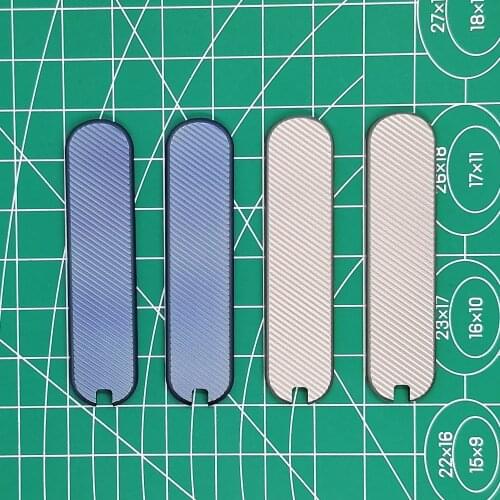 1 Pair Custom Made DIY Titanium Alloy TC4 Replacement Handle Scales for 58mm Victorinox Swiss Army Knife