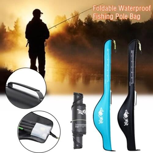 120CM Storage Fishing Bag EVA Waterproof Fishing Rod Foldable Storage Case Fishing Tackle Holder