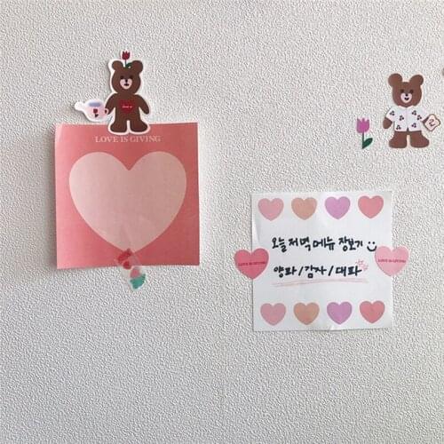 50 Sheets Korean Ins Loving Heart Memo Pad Girl Diary DIY Decorative Sticky Notes School Kawaii Stationery Note Paper