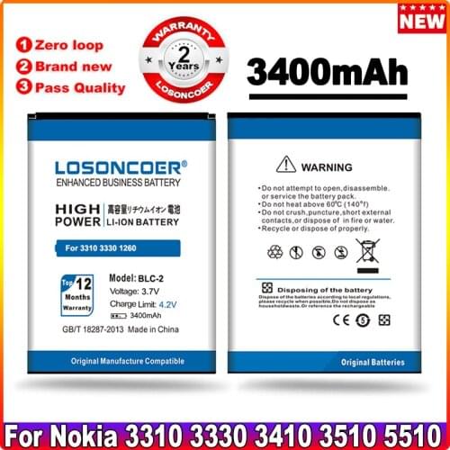 3300mAh BLC-2 Battery BLC2 Use For Nokia 3310 3330 3315 3350 3510 6650 6800 3550 3410 3510 5510 3530 3335 3686 3685 3589