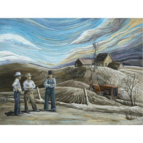 DIY Diamond Embroidery Farm man landscape Full Square round Diamond Painting Cross Stitch Kit Mosaic Home Decor